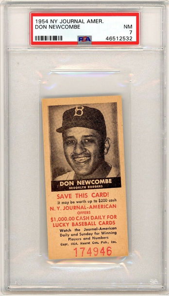 1954 NY Journal American Don Newcombe PSA 7 P1267
