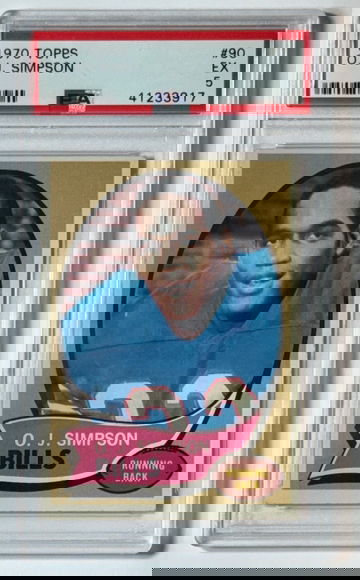 1970 Topps O.J. Simpson Rookie RC #90 PSA 5 EX HOF Bills Vintage Football Card