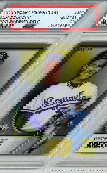 2023 TOPPS TRANSCENDENT COLLECTION ICONS GOLD GEORGE BRETT /10 PSA 10