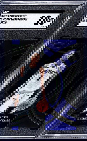 2023-24 Panini Select #121 Victor Wembanyama Blue SGC 10