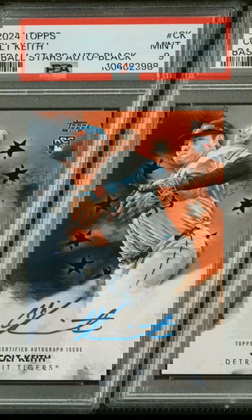 2024 Topps Baseball Stars Auto-Black Colt Keith #CK RC /199 PSA 9