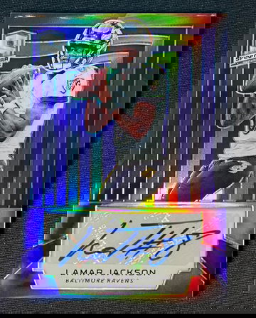 2019 Spectra Prizm Lamar Jackson Auto Jersey # 8 /25 SP Ravens