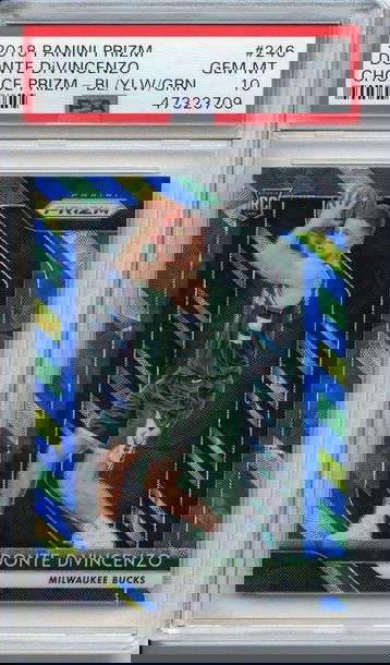 Donte Divincenzo Choice Prizm Yellow Blue Green PSA 10