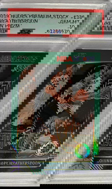 2019 Hoops Premium Stock Quinndary Weatherspoon Green Prizm PSA 10