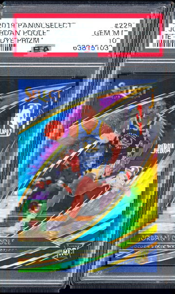 2019-20 Select Courtside Jordan Poole Tie Dye Prizm #/25 PSA 10 GEM-MT 