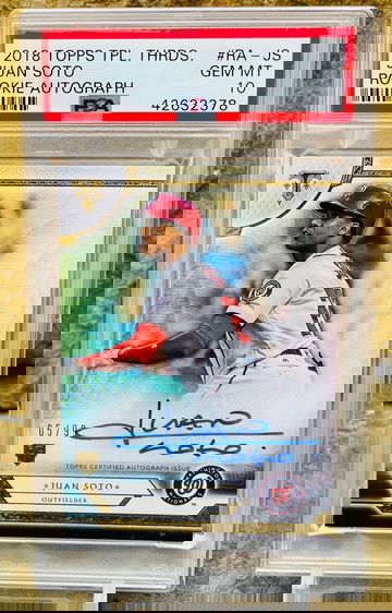 2018 Juan Soto RC Auto Topps Triple Threads /99 POP 5 