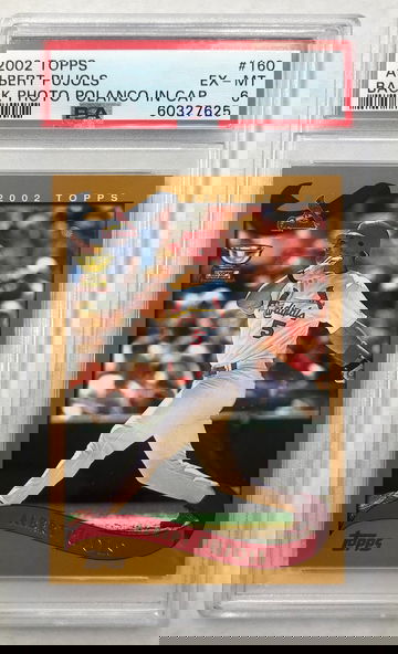 2002 Topps Albert Pujols Back Photo Polanco in Cap PSA 6