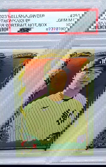 2023 Allen & Ginter #251 Anthony Volpe Silver Portrait Hot Box RC PSA 10