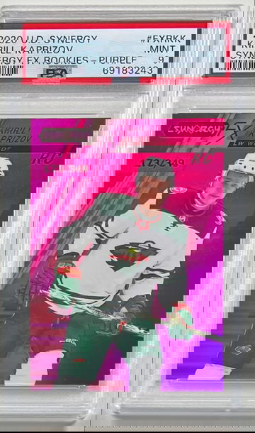 2020-21 Upper Deck Synergy KIRILL KAPRIZOV RC FX Rookies Purple Parallel #173/349 SP MINT PSA 9 - Minnesota Wild