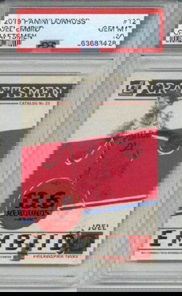 2019 PANINI DONRUSS CRAFTSMEN #12 JOEL EMBIID CARD 76ERS PSA 10 LOW POP