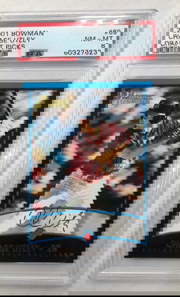 2001 Bowman Chase Utley Draft Picks PSA 8