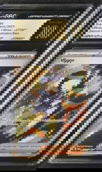 2023 Pokémon Scarlet & Violet Obsidian Flames SIR Trainer Poppy #227/197 CGC 10