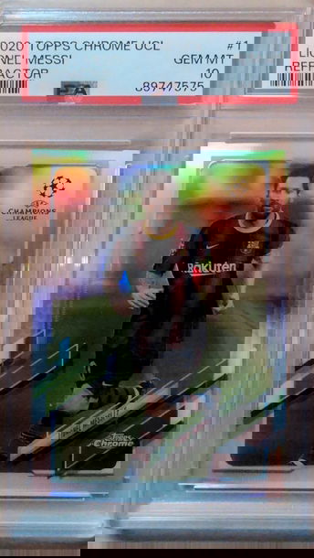 2020 Topps Chrome UCL Messi Refractor #1 PSA 10