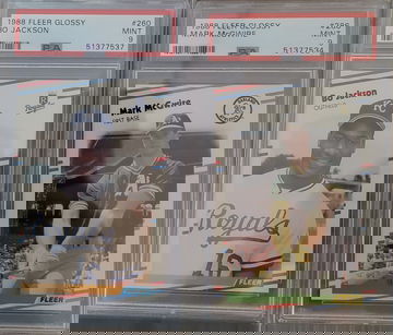 1988 Fleer Glossy Bo Jackson and Mark Mcgwire - both PSA 9!