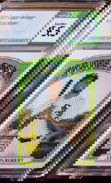 2021 Topps Heritage Luis Robert #33 Gem Mint CSG 9.5 Rookie Cup White Sox