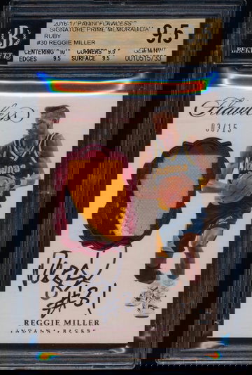Reggie Miller 2016-17 Flawless Prime Patch Auto /15