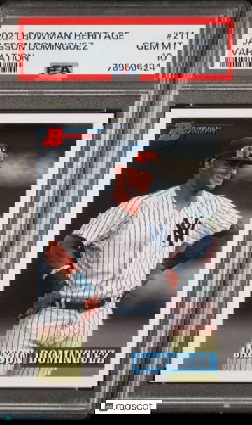 2021 Bowman Heritage SP Variation Jasson Dominguez PSA 10