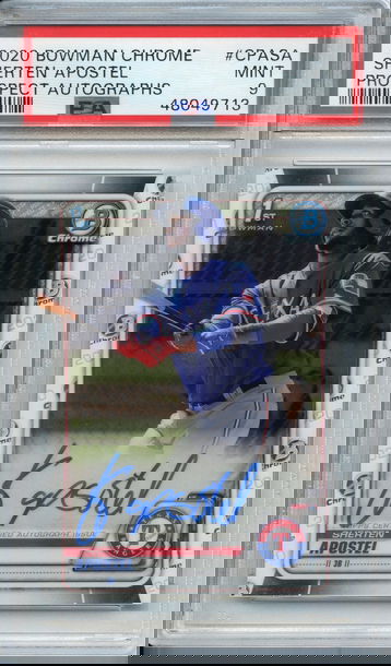 Sherten Apostel Bowman Chrome Auto PSA 9