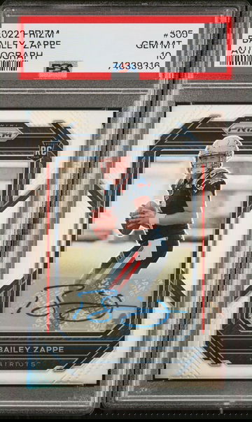 2022 Panini Prizm Zappe Silver Prizm Auto