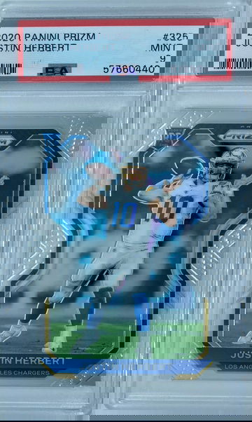 2020 Panini Prizm Justin Herbert #325 Mint PSA 9
