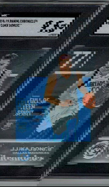 Luka Doncic Rookie 9.5 SGC 2018-19 Chronicles #512 Silver Parallel