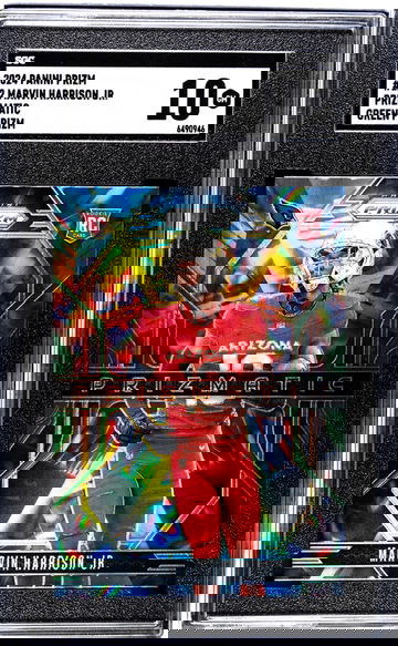 2024 Panini Prizm #12 Marvin Harrison Jr. Prizmatic Green Prizm SGC 10