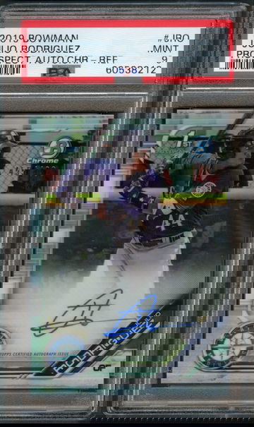 2019 BOWMAN CHROME AUTO REFRACTOR JULIO RODRIGUEZ 