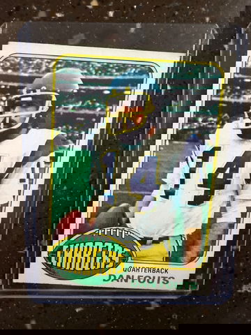 1976 Topps Dan Fouts #216 – Raw Vintage Card | Slight Corner Wear & Off-Center