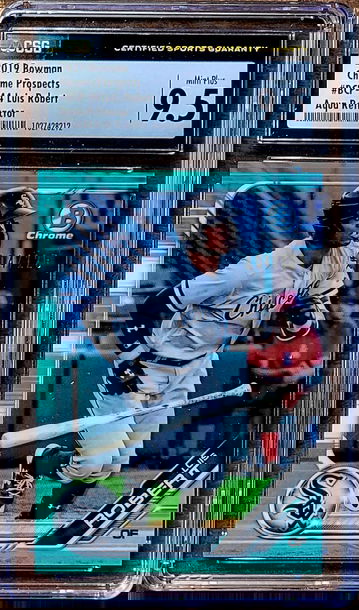 2019 LUIS ROBERT /125 Topps Bowman Chrome AQUA REFRACTOR CSG 9.5/10 Rookie #44