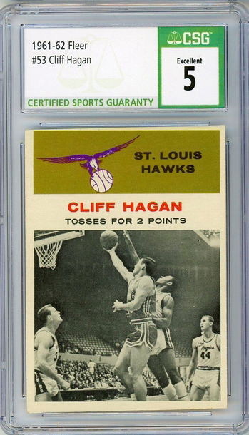 1961 Fleer Cliff Hagan In Action #53 CSG 5 P1282