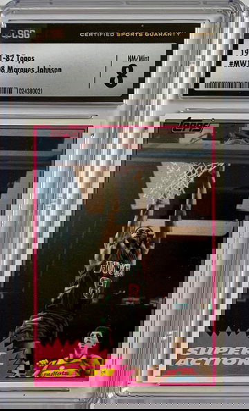 1981 - 82 Topps Basketball #108 - Mid West - Marques Johnson - Graded CSG 8 NM.