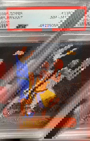 Kobe Bryant 1996 Topps Foil NBA 50th Rookie Card PSA 8