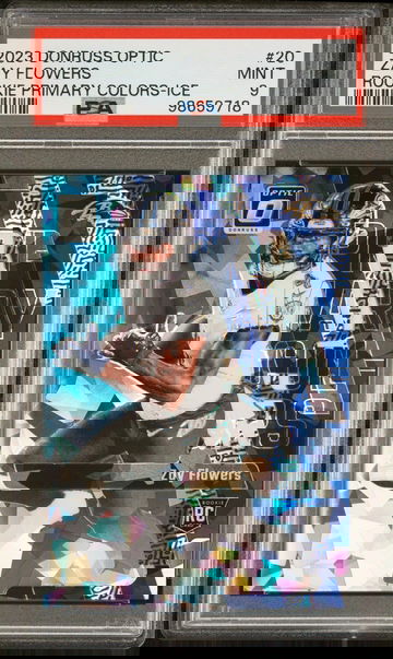 2023 Panini Donruss Optic Rookie Primary Colors Ice Zay Flowers #20 RC PSA 9