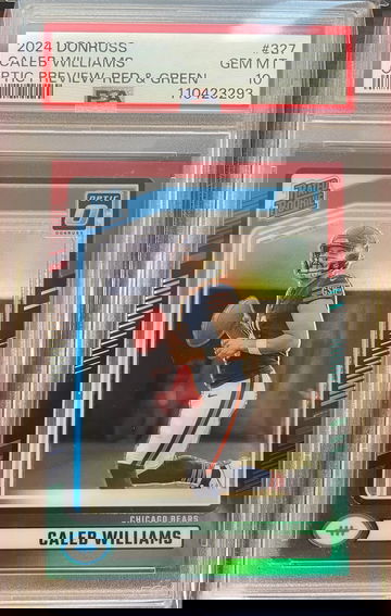 2024 Donruss Optic Preview Red/Green RC PSA 10 Caleb Williams