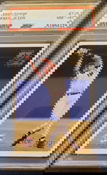 1996 Topps #219 Derek Jeter PSA 8 NM-MT