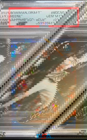 2019 Bowman Draft Sapphire Blue #/99 Riley Greene 1st BDC-50 - PSA 10 Gem Mint 