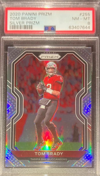 2020 Panini Prizm Tom Brady Silver Prizm PSA 8 