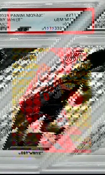 GEM MINT 10 2019 Panini Mosaic 211 Coby White Mosaic