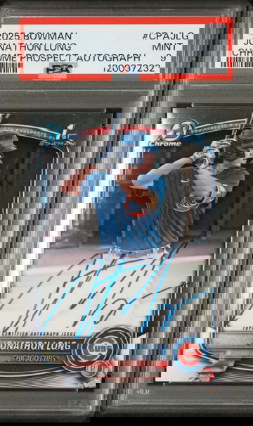 2025 Bowman Chrome Prospect Autograph Jonathon Long #CPAJLG PSA 9