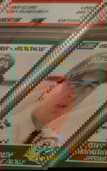 1989 Score Tony Mandarich rc PSA 9