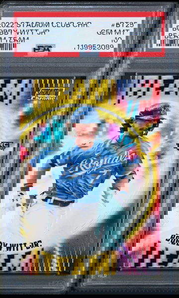 2022 Stadium Club Chrome Bobby Witt Jr #BT25 Beam Team Rookie RC PSA 10