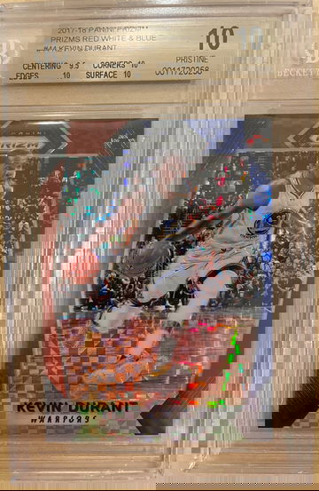 2017 Prizm Red White and Blue Kevin Durant BGS 10 PRISTINE (.5 from black label)