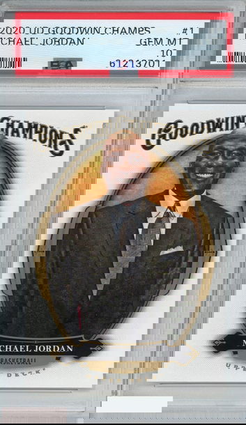 2020 UPPER DECK GOODWIN CHAMPIONS MICHAEL JORDAN #1 BULLS HOF PSA 10 GEM MT