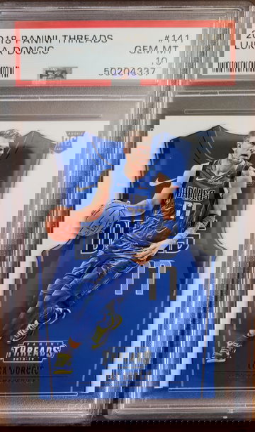 2018 Panini Threads Luka Doncic Rookie RC #141 PSA 10 Gem-Mint Mavericks