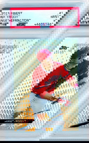 2013 Finest #1 Mike Trout Orange Refractor PSA 9 MINT!