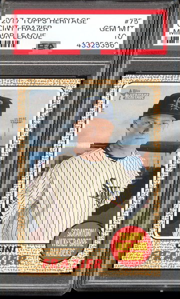 CLINT FRAZIER PSA 10 RC 2017 TOPPS HERITAGE MINOR LEAGUE #75