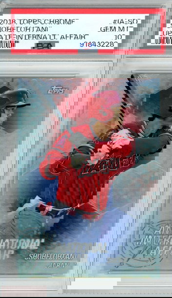 2018 TOPPS CHROME UPDATE INTERNATIONAL AFFAIR SHOHEI OHTANI #IA-SO ROOKIE PSA 10