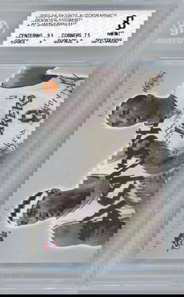 2003-04 Skybox Autographics Rookies Affirmed #12 Lebron James/Kobe Bryant - BGS 8