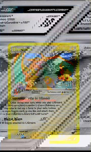 2006 POKEMON EX CRYSTAL GUARDIANS REV HOLO CHARIZARD #4 CGC 10