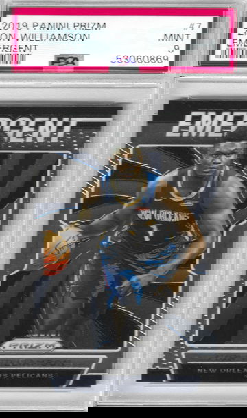 2019 Prizm Zion Williamson Emergent PSA 9